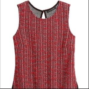 Banana Republic Boucle Sleeveless Top Red Holiday Size XS